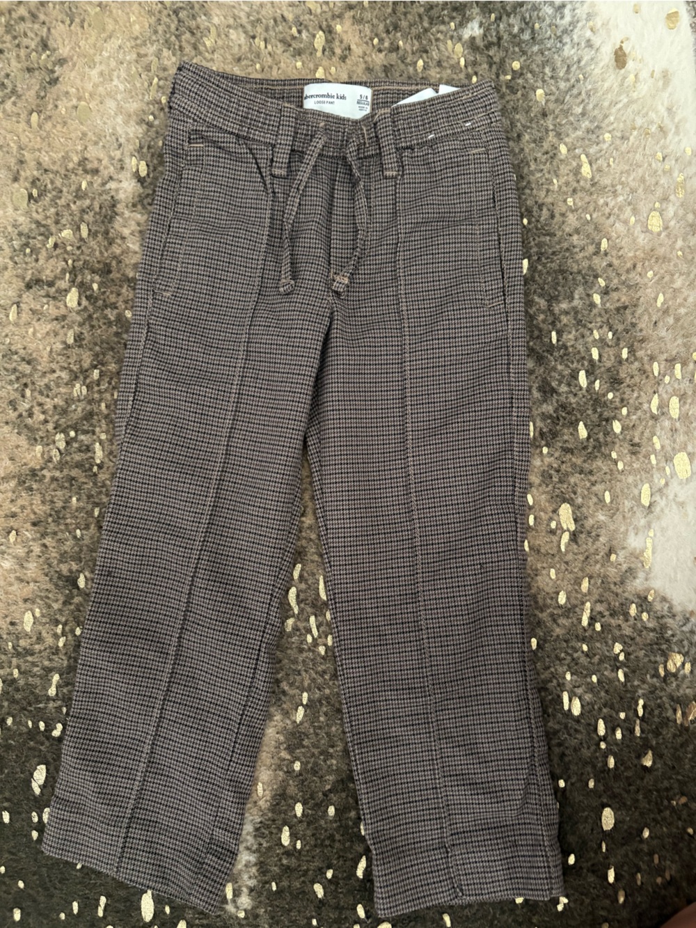 abercrombie kids Brown Micro-Check Dress Pants